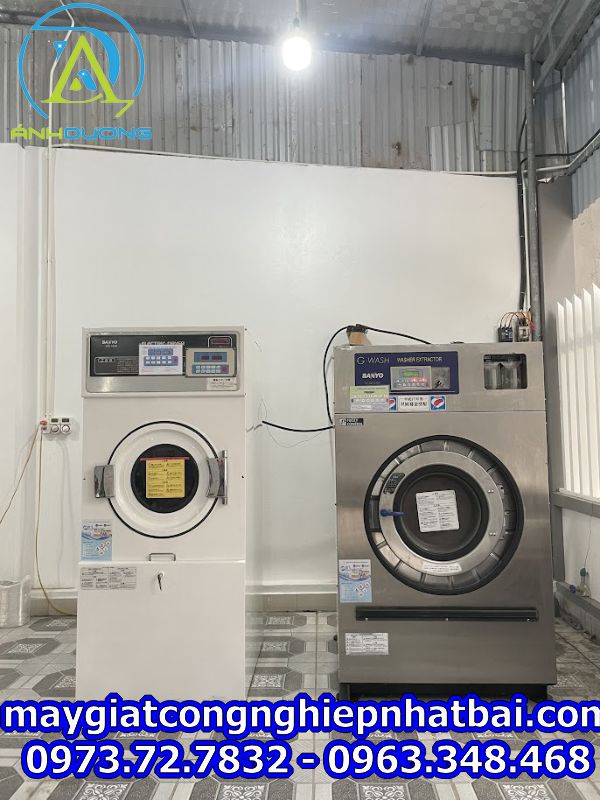 Lắp đặt máy giặt công nghiệp cũ tại Gia Lâm